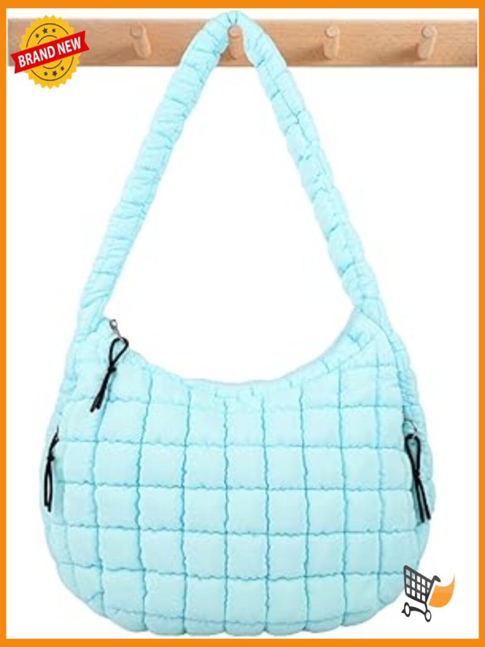 Quilted Puffer Tote Bag Nylon Crossbody Hobo Large Capacity Shoulder Bag